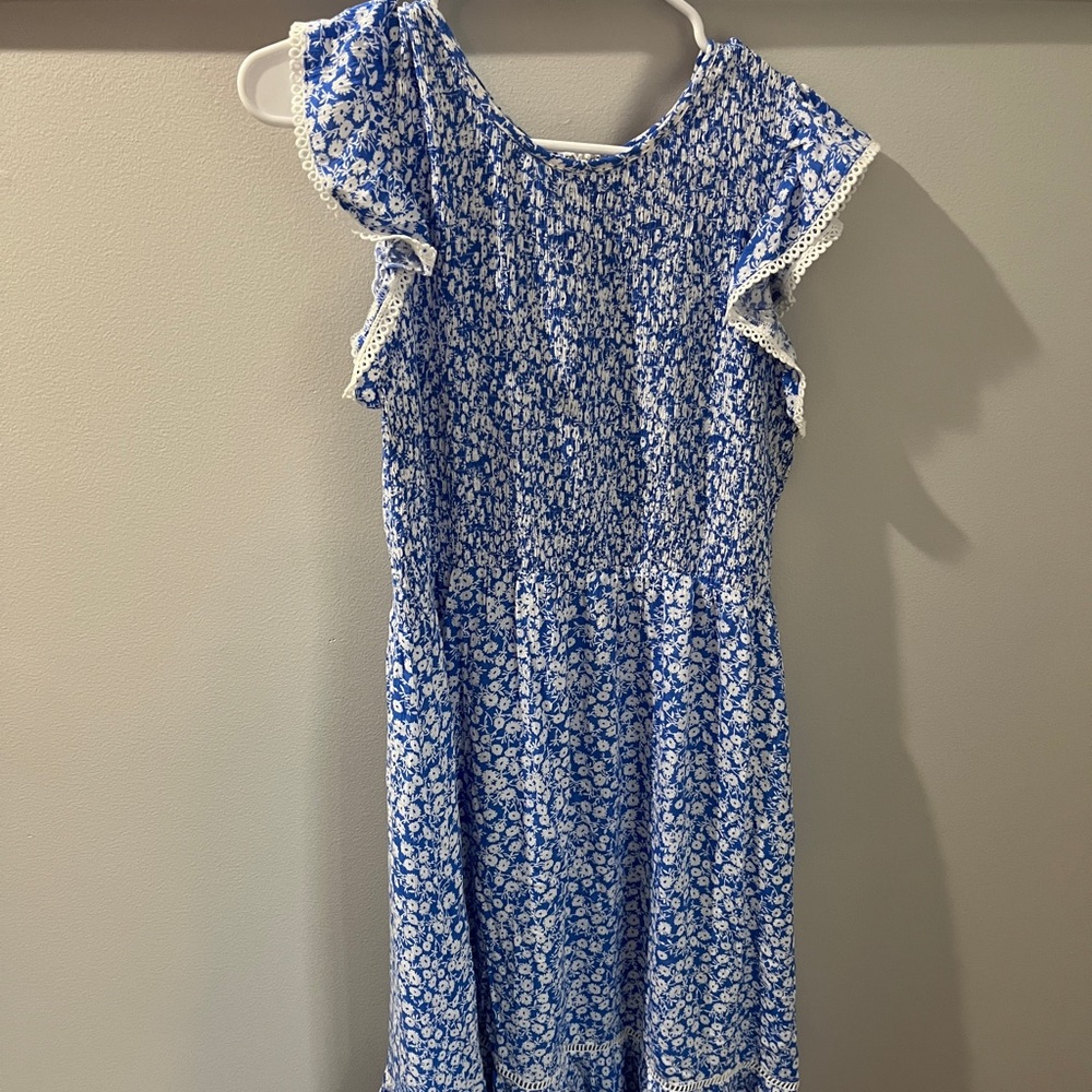 Lost + Wander blue floral maxi dress